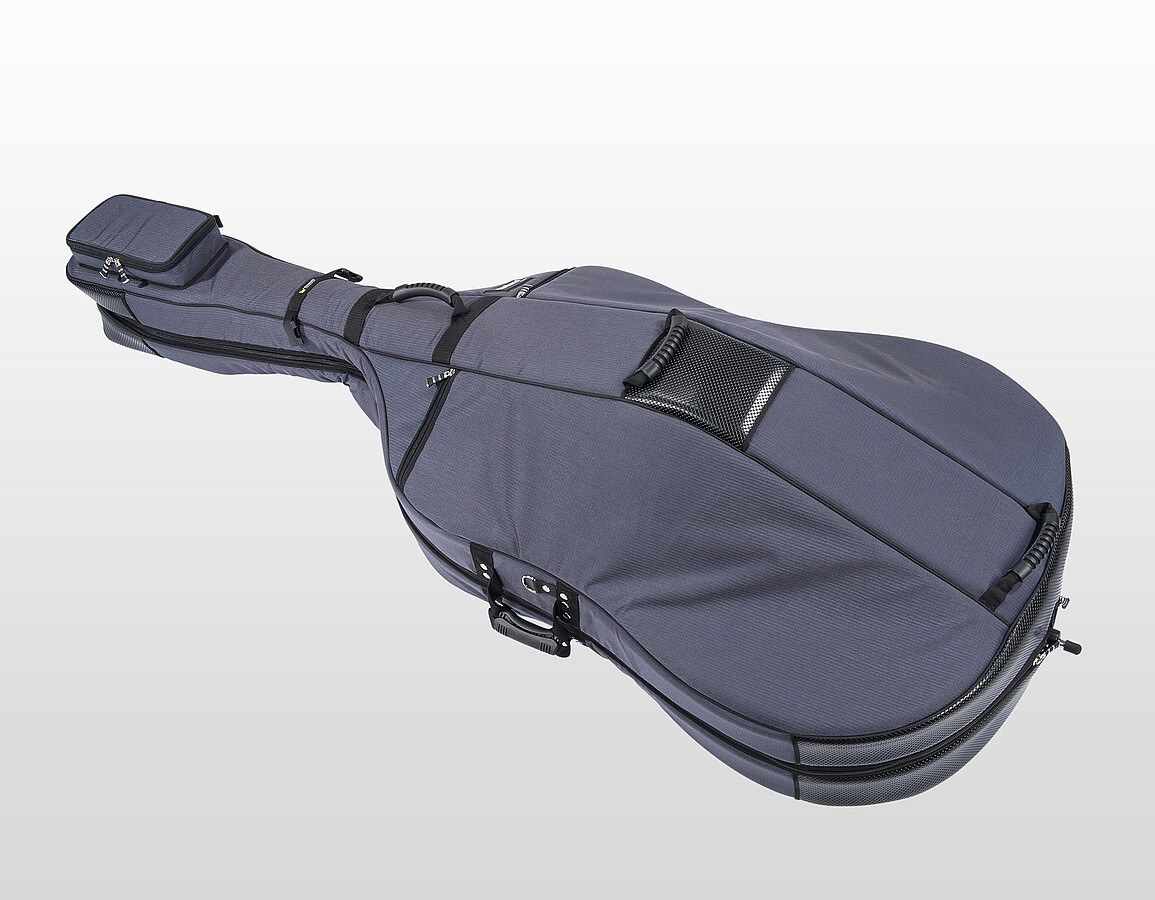Double bass case hotsell with wheels